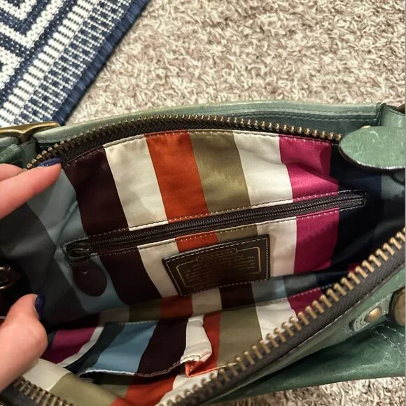 Vintage Coach Green Purse - Picture 5 of 5